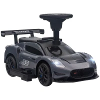 Qaba 6V Maserati GT2 Licensed Electric Car for Kids, Ride on Car with Under Seat Storage, LED Headlights Music, Grey(m-11)