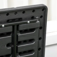 Outsunny 81 Gallon Garden Storage Box, Waterproof  Double Wall Storage Container with Wheels and Handles, Black(m-10)