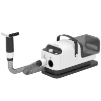 PawHut 5 in 1 Dog Grooming Vacuum & Dryer w/ Clipper, 50dB Low Noise, Adjustable Speed & Temp, 1.8L Canister(m-1)