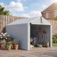 Outsunny 7' x 5' Portable Shed, Waterproof Bike Tent with Roll-up Zipper Door and Galvanized Metal Frame for Bike(m-7)