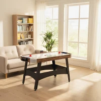 Soozier 61" Air Hockey Table, Arcade Game Table with LED Scoreboard and Manual Scorers, Pushers, Pucks(m-10)