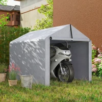 Outsunny 7' x 5' Portable Shed, Waterproof Bike Tent with Roll-up Zipper Door and Galvanized Metal Frame for Bike(m-9)