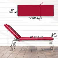 Outsunny 2-Piece Back and Seat Cushion Pillows Replacement, Patio Chair Cushions Set with Ties for Indoor Outdoor, Wine Red(m-3)