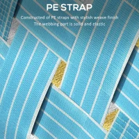 Outsunny Set of 4 Folding Patio Chairs, Portable Chair Set with Armrests for Camping, Garden, Pool, Beach, Backyard, Blue(m-4)