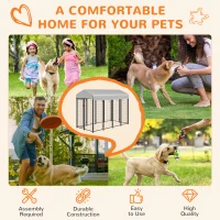 PawHut Outdoor Dog Kennel with Waterproof UV-Resistant Cover, 8 x 4 x 6 ft(m-7)