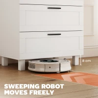 HOMCOM Dresser for Bedroom with 4 Drawers, Chest of Drawers with Solid Wood Legs for Closet, Living Room, Entryway, White(m-6)