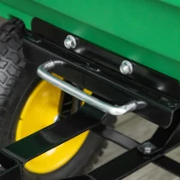 Outsunny Garden Dump Cart Heavy Duty 440lbs Wagon with Steel Frame and 12" Pneumatic Tires, Green(m-10)