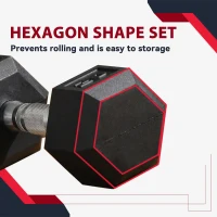 Soozier Rubber Dumbbells Weight Set, Total 40lbs, 20lbs Each, Dumbbell Hand Weight for Body Fitness Training for Home Office Gym, Black(m-5)