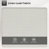 HOMCOM 26" Counter Height Barstools Set of 2, Upholstered Swivel Bar Stools with Backrests and Armrests, Cream White(m-5)