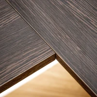 HOMCOM L-Shaped Computer Desk, Laptop Workstation with Return and 2 Storage Shelves for Home Office, Dark Brown(m-8)