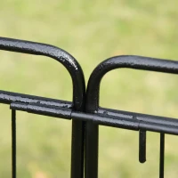 Outsunny 7.2FT Metal Garden Arch with Gate, 2 Side Planter Baskets, Garden Arbor Archway Trellis for Roses and Climbing Plants, Black(m-12)