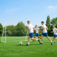 Soozier Soccer Goal, Soccer Net for Backyard, 10 x 4 ft, White(m-10)