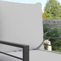 Outsunny Patio Chair Cushions, Thick Deep Seat Outdoor Seat Cushion with Back Cushion, Light Grey(m-9)