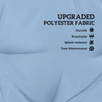 Outsunny Garden Bench Cushion with Backrest, Non-Slip 2 Seater Soft Pad with Ties, Blue(m-4)