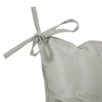 Outsunny 2-Seater Garden Bench Cushion Swing Chair Mat Replacement with Backrest, for Indoor and Outdoor, 39.4"x38.6", Grey(m-9)