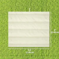 Outsunny 8' x 9.4' Retractable Pergola Canopy Replacement, Fit 7' x 10' Frame, UV30+ Pergola Cover Top Only, Cream(m-3)