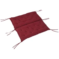 Outsunny Porch Swing Cushion Garden Bench Cushion with Backrest, Non-Slip 2-seater Soft Pad, Swing Chair Mat Replacement for Indoor and Outdoor, 39.4" x 38.6", Wine Red(m-11)