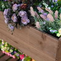 Outsunny Raised Garden Bed with 8 Grids and Storage Shelf, Elevated Planter Box with Legs, for Vegetables Flowers Herbs, Brown(m-8)