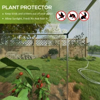 Outsunny Galvanized Steel Crop Cage, Plant Protection Tent with Zippered Door, 4' x 4', Green(m-4)