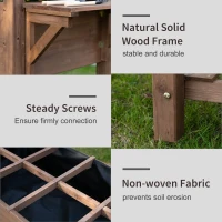 Outsunny Raised Garden Bed with 8 Grids and Storage Shelf, Elevated Planter Box with Legs, for Vegetables Flowers Herbs, Brown(m-6)