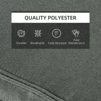 Outsunny Garden Lounger Chair Cushion Replacement, Deep Seat Patio Cushions with Thick Padded, Headrest, Removable Cover, Cushion ONLY, Grey(m-7)