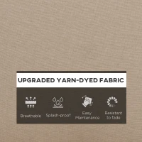 Outsunny 4-Piece Seat Cushion Pillows Replacement, Patio Chair Cushions Set with Back for Indoor Outdoor, Beige(m-4)