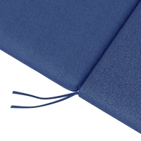 Outsunny 2-Piece Back and Seat Cushion Pillows Replacement, Patio Chair Cushions Set with Ties for Indoor Outdoor, Blue(m-9)