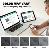 Outsunny Porch Swing Cushion Garden Bench Cushion with Backrest, Non-Slip 2-seater Soft Pad, Swing Chair Mat Replacement for Indoor and Outdoor, 39.4" x 38.6", Dark Grey(m-7)