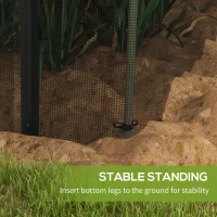 Outsunny Galvanized Steel Crop Cage, Plant Protection Tent with Zippered Door, 4' x 12', Black(m-7)