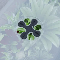 Outsunny 41L Self Watering Raised Garden Bed w/ Ventilation Transparent Lid Greenhouse, Planter Box w/ Storage Shelf, Dark Grey(m-9)