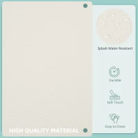 Outsunny Outdoor 14pc Patio Rattan Sofa Set Cushion Polyester Cover Replacement Set - No Cushion Included, Cream White(m-5)