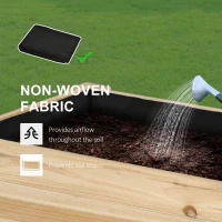 Outsunny Raised Garden Bed with Legs, Elevated Box Planter with Storage Shelf, Bed Liner for Backyard Patio, Natural Wood(m-5)