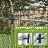 Outsunny Galvanized Steel Crop Cage, Plant Protection Tent with Zippered Door, 4' x 8', Black(m-5)