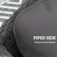 Outsunny Seat Cushion Back Pillows Replacement Set of 2, Patio Chair Cushions Set for Indoor Outdoor, Dark Grey(m-5)