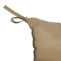 Outsunny Porch Swing Cushion Garden Bench Cushion with Backrest, Non-Slip 3-Seater Soft Pad, 59.1" x 38.6", Khaki(m-10)