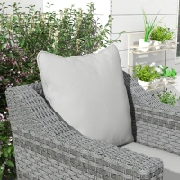 Outsunny Seat Cushion Back Pillows Replacement Set of 2, Patio Chair Cushions Set for Indoor Outdoor, Light Grey(m-10)