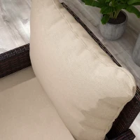 Outsunny 4-Piece Seat Cushion Pillows Replacement, Patio Chair Cushions Set with Back for Indoor Outdoor, Beige(m-9)