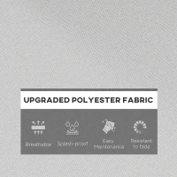 Outsunny Seat Cushion Back Pillows Replacement Set of 2, Patio Chair Cushions Set for Indoor Outdoor, Light Grey(m-4)