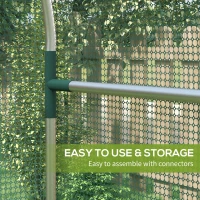 Outsunny Galvanized Steel Crop Cage, Plant Protection Tent with Zippered Door, 4' x 4', Green(m-5)