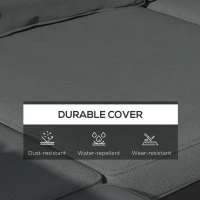 Outsunny Replacement Cushions for Rattan Furniture, 14 Piece Outdoor Seat Cushion Pad for Patio Set, 7 Seat and 7 Back, Grey(m-5)