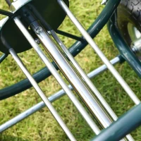 Outsunny Garden Hose Reel Cart, Portable Hose Organizer with Hose Guide System, 4 Wheels & Storage Basket for Yard, Garden, Farm(m-10)