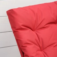 Outsunny Set of 2 Outdoor Folding Chairs with Adjustable Backrest, Padded Camping Chairs for Outdoor Events, Red(m-9)