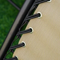 Outsunny Zero Gravity Chair Set of 2 Patio Chair with Side Table Cupholders and Pillows for Pool, Backyard, Lawn, Beige(m-11)