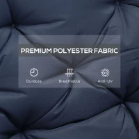 Outsunny 2 Seater Garden Bench Cushion, Soft Thick Outdoor Non-Slip 2 Seater Soft Pad With Backrest for Garden Patio, 52" x 43" x 4", Navy Blue(m-4)