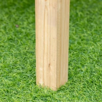 Outsunny 46'' x 24'' Raised Garden Bed, Wooden Elevated Planter Box with Non-Woven Liner for Vegetable, Flower, Herb in Patio, Backyard, Balcony(m-11)