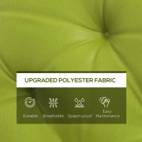 Outsunny 3-Seater Outdoor Bench Swing Chair Replacement Cushions for Patio Garden, Light Green(m-4)