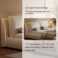 Queen Size Hydraulic Lift Storage Bed with Removable-Washable Headrests, Solid Bed Frame with Padded Cushions, 91'' L x 64'' W x 37'' H, White(m-5)