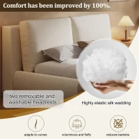 King Size Hydraulic Lift Storage Platform Bed with Washable Headrests, Sturdy Bed Frame with padded cushions, 91'' L x 80'' W x 37'' H, White(m-6)