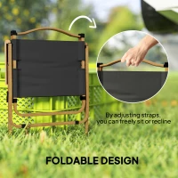 Outsunny Camping Chair, Lightweight Folding Chair, Portable Armchair, Excellent for Festivals, Fishing, Dark Grey(m-4)