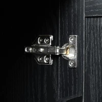 Farmhouse Kitchen Island with Built-in Charging Station, 3 Drawers, Rolling Cart for Kitchen and Dining Room, 54.5'' L x 28.5'' W x 36.5'' H, Black(m-11)